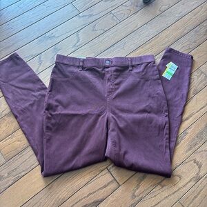 Burgundy Denim Jeans